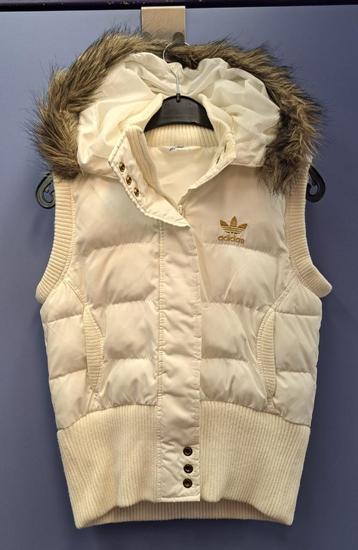 Adidas sporty creme bodywarmer faux fur rand S/M art 50049 beschikbaar voor biedingen