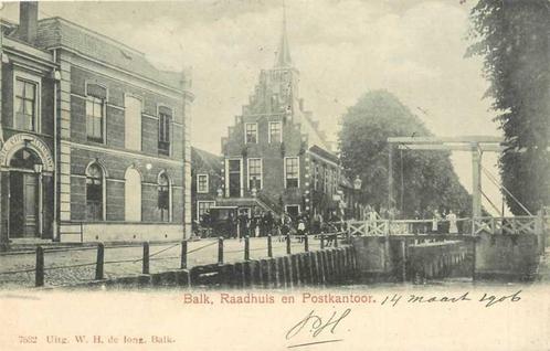 (380-815-031) Balk Raadhuis en Postkantoor, Verzamelen, Ansichtkaarten | Nederland, Friesland, Verzenden