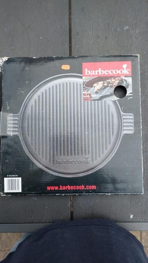 Barbecook gietijzeren contactplaat voor houtskoolbarbeque, Tuin en Terras, Houtskoolbarbecues, Zo goed als nieuw, Ophalen of Verzenden