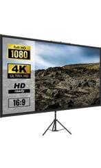 Nieuw projectiescherm beamer met statief | 100 inch (254 cm), Ophalen of Verzenden, Zo goed als nieuw