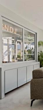 Massief Eiken Buffetkast, Huis en Inrichting, Kasten | Buffetkasten, Ophalen, 100 tot 150 cm, 200 cm of meer, Eikenhout