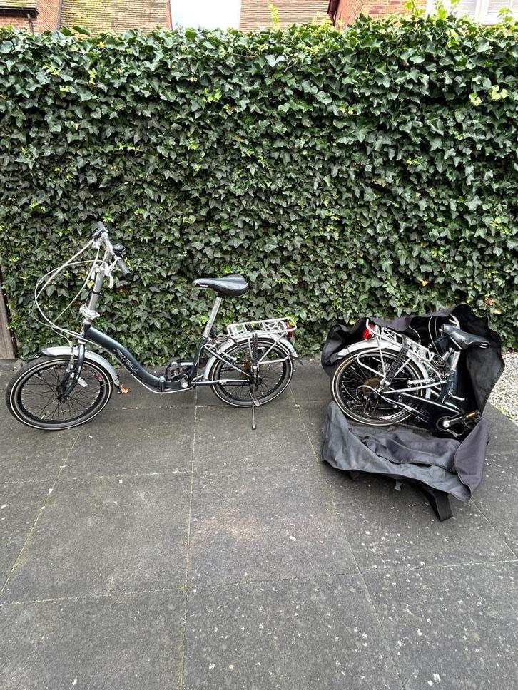 2 x vouwfiets Popal  incl. reis-/beschermhoezen, Fietsen en Brommers, Fietsen | Vouwfietsen, Gebruikt, Overige merken, 20 inch of meer