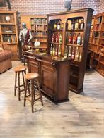 Huisbar toog cafe mahoniehout, Ophalen, Info@chesterfieldjunkie.nl, Inclusief barstoelen, Gosem engelsstraat 7