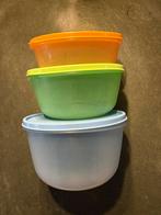 Tupperware Ruimteschalen Set - 3 stuks, Huis en Inrichting, Ophalen of Verzenden, Gebruikt, Blauw, Schaal
