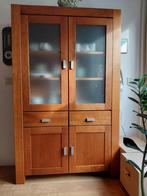 Kersenhouten buffetkast met matglas, Ophalen, Gebruikt, 100 tot 150 cm, Kersenhout