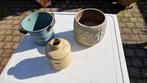 5 brocante bloempot vaasje emmer riet, Tuin en Terras, Bloempotten, Overige materialen, Gebruikt, Rond, Tuin