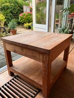 Teakhouten Salontafel met Onderplank, Huis en Inrichting, Tafels | Salontafels, Ophalen, Gebruikt, 50 tot 100 cm, 50 tot 100 cm