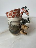 Koffiekopjes espressokopjes kopjes safari wilde dieren, Huis en Inrichting, Keuken | Servies, Ophalen of Verzenden, Zo goed als nieuw