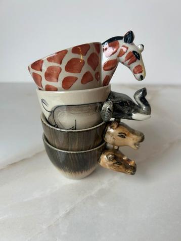 Koffiekopjes espressokopjes kopjes safari wilde dieren beschikbaar voor biedingen