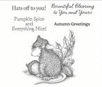 Stempel house mouse, in de herfst, Ophalen of Verzenden, Nieuw, Clearstamp