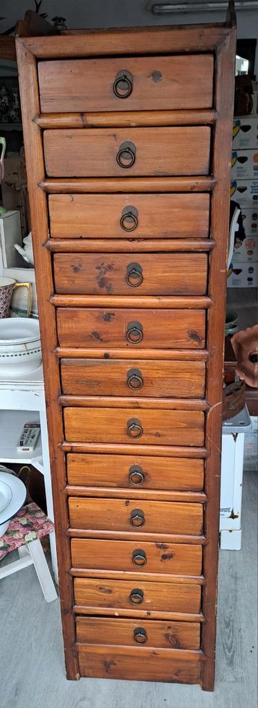 Apothekerskast met 12 laden - Gebruikt, Huis en Inrichting, Kasten | Dressoirs, Ophalen