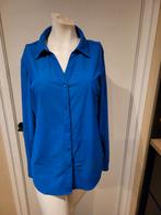 Mooie kobalt blauwe My Passion travelstof blouse maat M, Maat 38/40 (M), Blauw, My passion, Ophalen of Verzenden