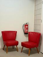 Mooie cocktail stoeltjes 2x rood, Huis en Inrichting, Stoelen, Ophalen, Gebruikt, Rood, Twee