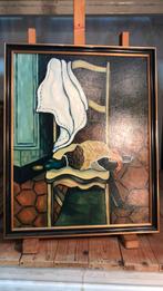 Oud nageschilderd schilderij., Ophalen of Verzenden