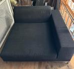 Bank, zwart stof, Huis en Inrichting, Banken | Bankstellen, Ophalen, Gebruikt, Minder dan 150 cm, Modern