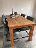 Teakhouten eettafel, Ophalen, 200 cm of meer, 50 tot 100 cm, Zo goed als nieuw