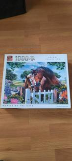 King Puzzel - Paarden bij de Poort - 1000 stukjes, Ophalen of Verzenden, 500 t/m 1500 stukjes, Zo goed als nieuw, Legpuzzel