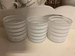3 x Wit wax houders RM, Huis en Inrichting, Emmers, Ophalen of Verzenden, Zo goed als nieuw, Kunststof