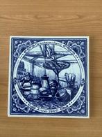 Delfts Blauw Tegeltje - De Botermakerij, Antiek en Kunst, Antiek | Wandborden en Tegels, Ophalen of Verzenden