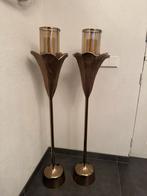 PTMD Windlichten - Hoogte 120cm, Ophalen, Bruin, Zo goed als nieuw, Kandelaar