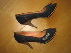 Nieuw! Zwarte canvas pumps met open neus REPLAY 37 Snazzeys, Kleding | Dames, Schoenen, Pumps, Verzenden, Zwart, Nieuw
