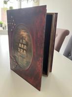 Bewaardoos/boek dummy/sieraden koffer met zeilschip, Minder dan 50 cm, Minder dan 50 cm, Ophalen of Verzenden, Zo goed als nieuw