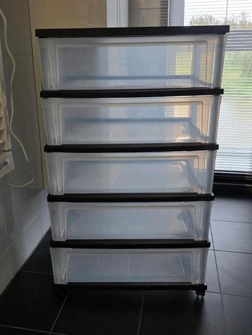 Iris Ohyama ladekast ladesysteem 5x lades 30 L met wielen beschikbaar voor biedingen