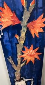 Bloemen in vaas - Schilderij gesigneerd, Antiek en Kunst, Kunst | Schilderijen | Klassiek, Ophalen of Verzenden