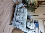 Ikea Stocksund fauteuil met geruite hoes (groen-grijs), Huis en Inrichting, Fauteuils, Ophalen, Gebruikt, 75 tot 100 cm, 75 tot 100 cm