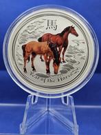 (9249) Australia LUNAR II  HORSE COLOR 2014  FIVE OUNCE, Ophalen of Verzenden, Losse munt, Zilver