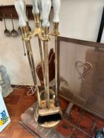 Messing haardstel 4delig, Antiek en Kunst, Ophalen