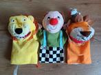 3 handpoppen handpop ikea clown leeuw circus, Ophalen of Verzenden, Zo goed als nieuw, Overige typen