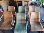 Eetkamerstoelen, Ophalen of Verzenden, Gebruikt, Bruin, Vijf, Zes of meer stoelen