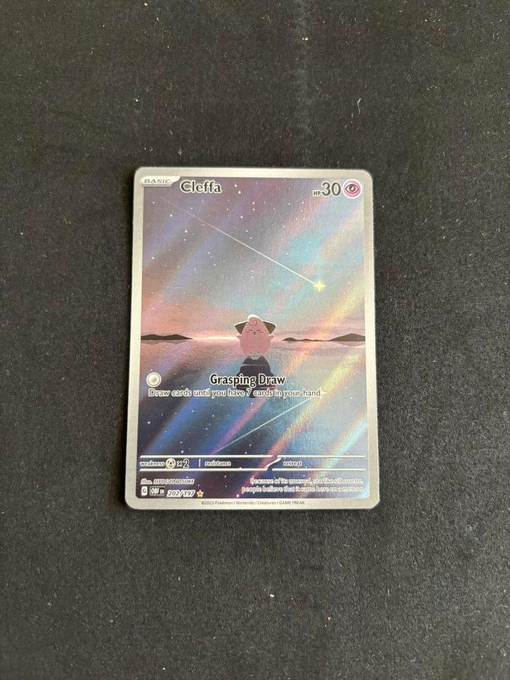 Cleffa 202 - Obsidian Flames Pokemon kaart, Hobby en Vrije tijd, Verzamelkaartspellen | Pokémon, Zo goed als nieuw, Overige typen