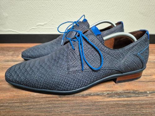 Floris van Bommel herenschoenen maat 46 / 11 nieuwstaat, Kleding | Heren, Schoenen, Zo goed als nieuw, Veterschoenen, Blauw, Ophalen of Verzenden