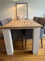 Steigerhout Eettafel 160 x 90, Ophalen, Gebruikt, Steigerhout / farmhouse, 50 tot 100 cm
