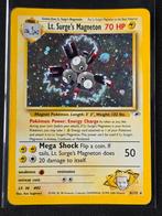 Lt. Surge's Magneton - Gym Heroes Holo Excellent (EX), Ophalen of Verzenden, Gebruikt, Losse kaart, Foil
