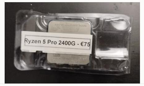 AMD Ryzen 5 Pro 2400g. Qaud-Core - 8 threats - € 65.- Euro, Computers en Software, Processors, Zo goed als nieuw, 4-core, 3 tot 4 Ghz