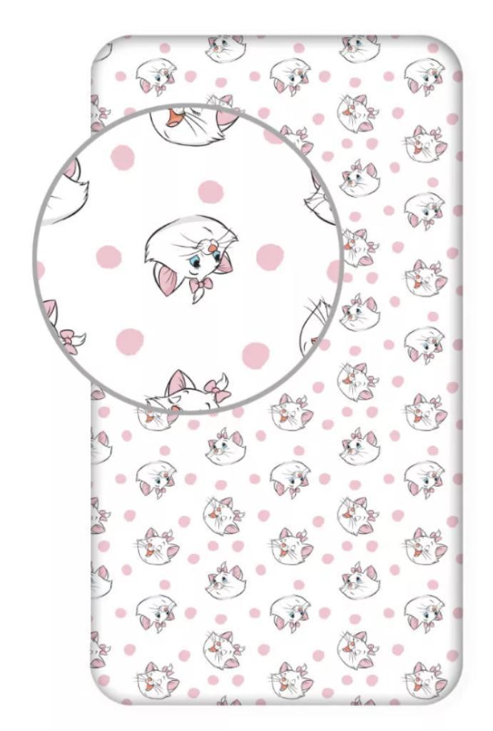 Marie Cat Hoeslaken 90x200 cm - Disney, Kinderen en Baby's, Kinderkamer | Beddengoed, Nieuw, Hoeslaken of Sloop, Wit, Meisje, Ophalen of Verzenden