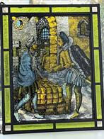 Oude glas in lood raamhangers, Antiek en Kunst, Verzenden