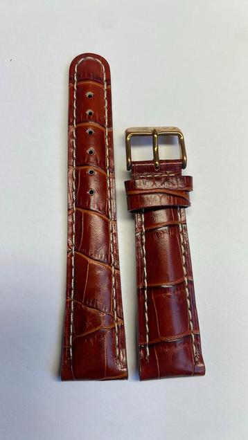 Horlogeband 22mm leer bruin beschikbaar voor biedingen