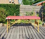 Stevige opvouwbare massagetafel met houten frame, Sport en Fitness, Massageproducten, Ophalen, Gebruikt, Massagetafel