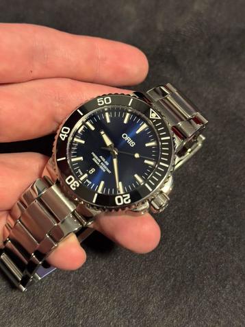 Oris aquis 43mm horloge blauw zwart beschikbaar voor biedingen