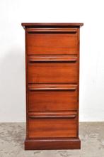 Vintage mahonie archiefkast ladekast kast jaren 40, Huis en Inrichting, Kasten | Ladekasten, Gebruikt, 100 tot 150 cm, 3 of 4 laden
