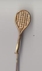 Tennis Racket vintage speldje, Verzamelen, Gebruikt, Niet vindbaar, Niet vindbaar, Speldje of Pin