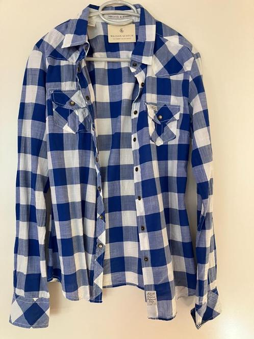 Blauwe blouse van Maison Scotch met mooie details maat L, Kleding | Dames, Blouses en Tunieken, Nieuw, Maat 42/44 (L), Blauw, Ophalen of Verzenden