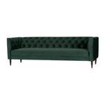 Groene fluwelen chesterfield style bank - Wo0od Nisa, Huis en Inrichting, Banken | Bankstellen, Ophalen, Driepersoons, 75 tot 100 cm