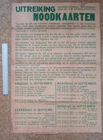 Affiche distributiekring Rotterdam noodkaarten 1944 WOII, Verzenden, Overige soorten, X, Foto of Poster