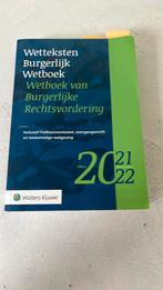 Wetteksten burgelijk wetboek 2021-2022, Ophalen of Verzenden, Nieuw
