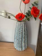 Bijzondere vaas, blauw/beige, 29 cm - Nieuwstaat!, Blauw, Aardewerk of Porselein, Nieuw, Ophalen of Verzenden